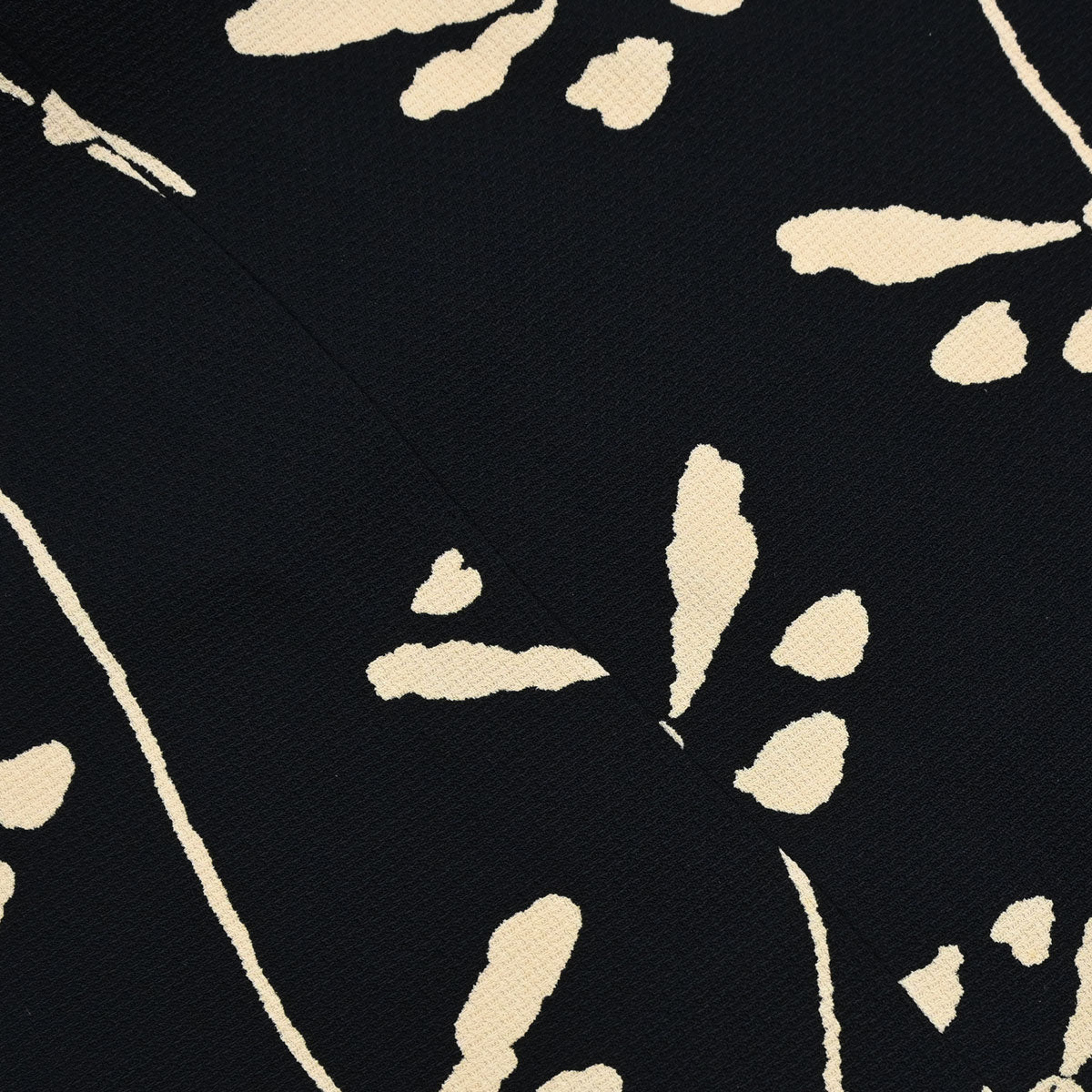Chanel 1998 Floral Print Silk Skirt Black #38