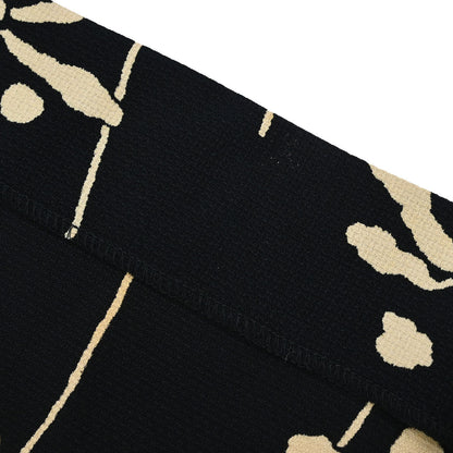 Chanel 1998 Floral Print Silk Skirt Black #38