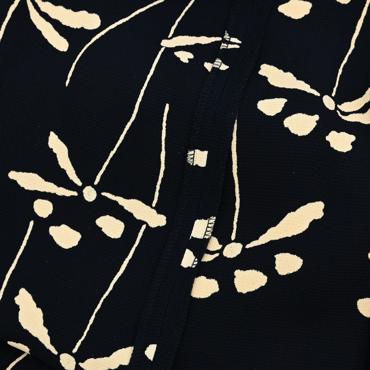 Chanel 1998 Floral Print Silk Skirt Black #38
