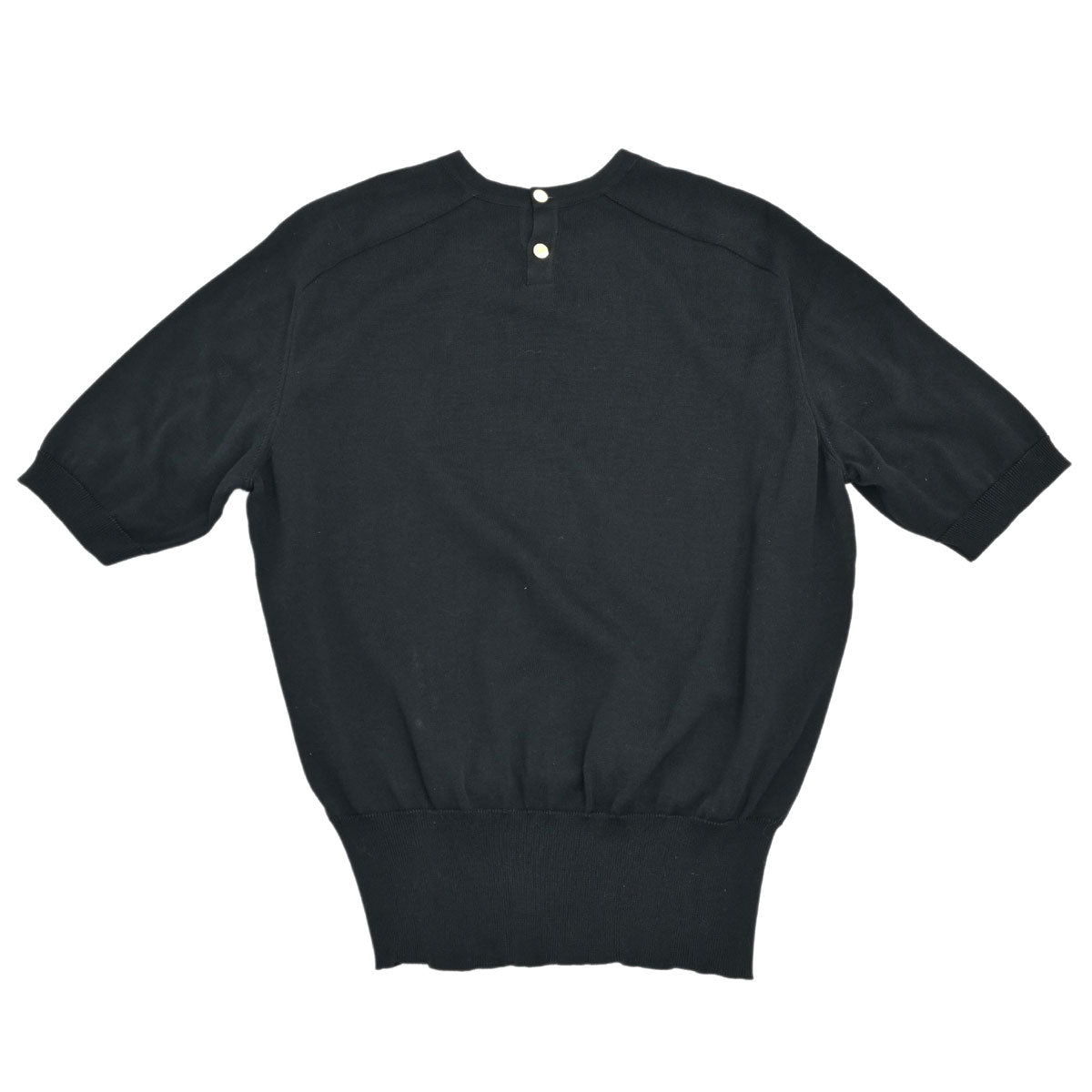 Hermes Short Sleeve Twillaine Top Black #42