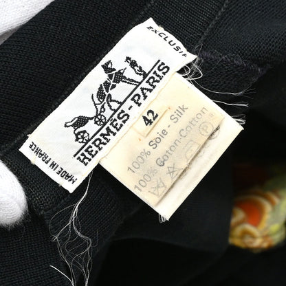 Hermes Short Sleeve Twillaine Top Black #42