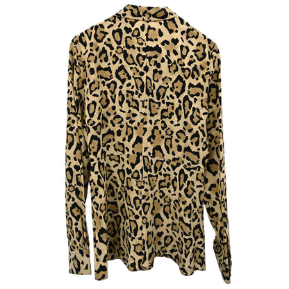 Gucci 2007 Leopard Print Silk Bow-Tie Blouse #40