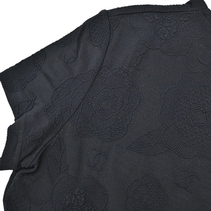 Chanel Camellia Jersey Top Black