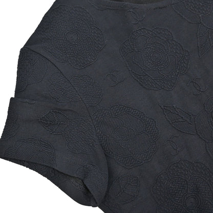 Chanel Camellia Jersey Top Black