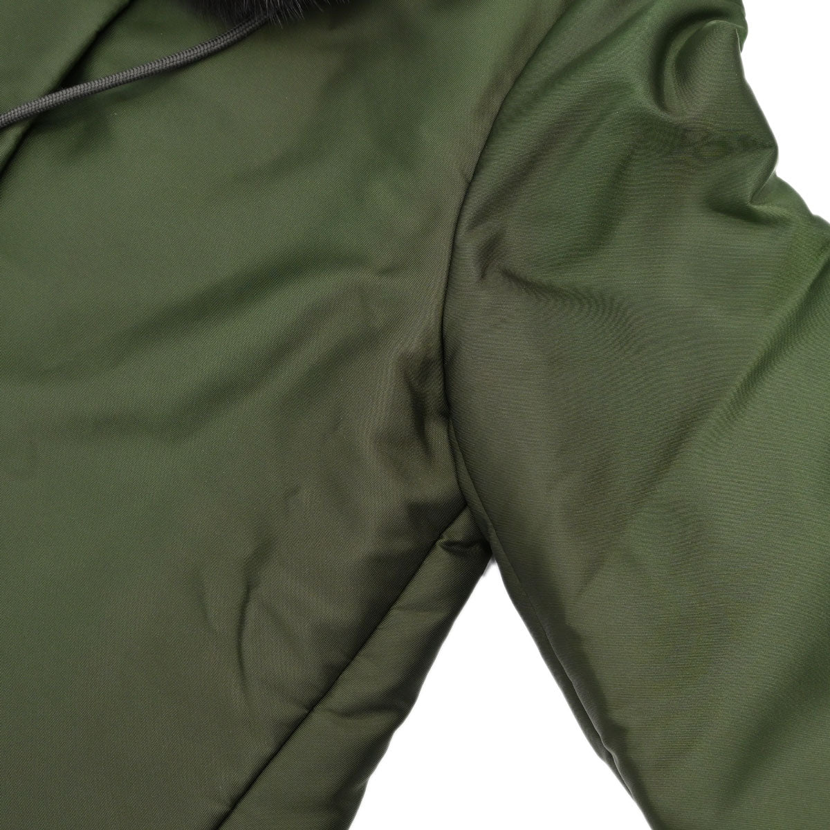 Prada 2015 Nylon Jacket Mink Fur Green #38