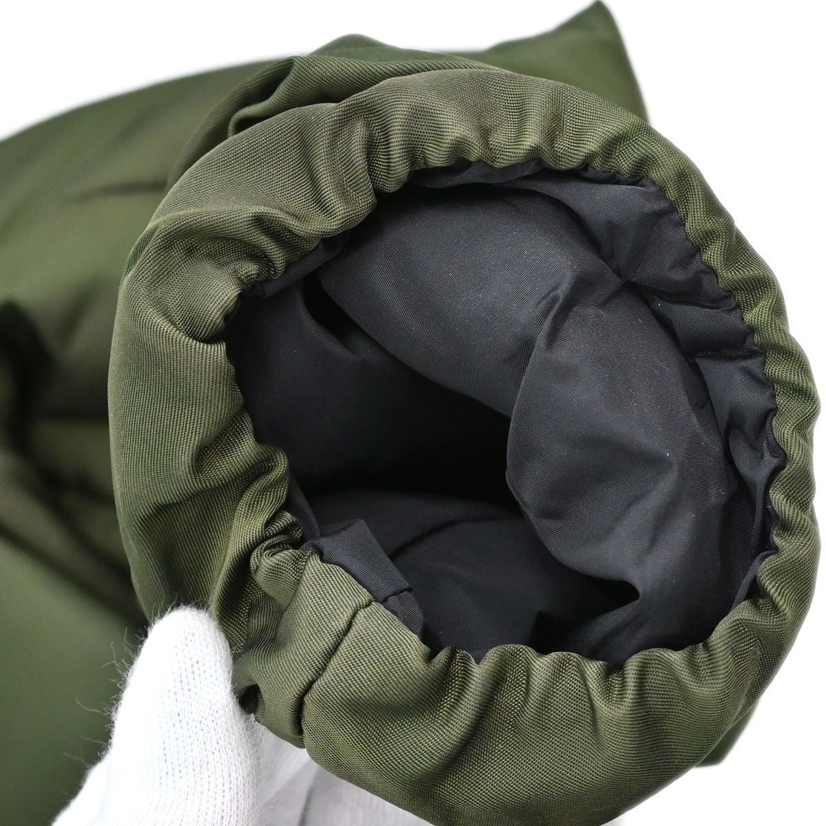 Prada 2015 Nylon Jacket Mink Fur Green #38