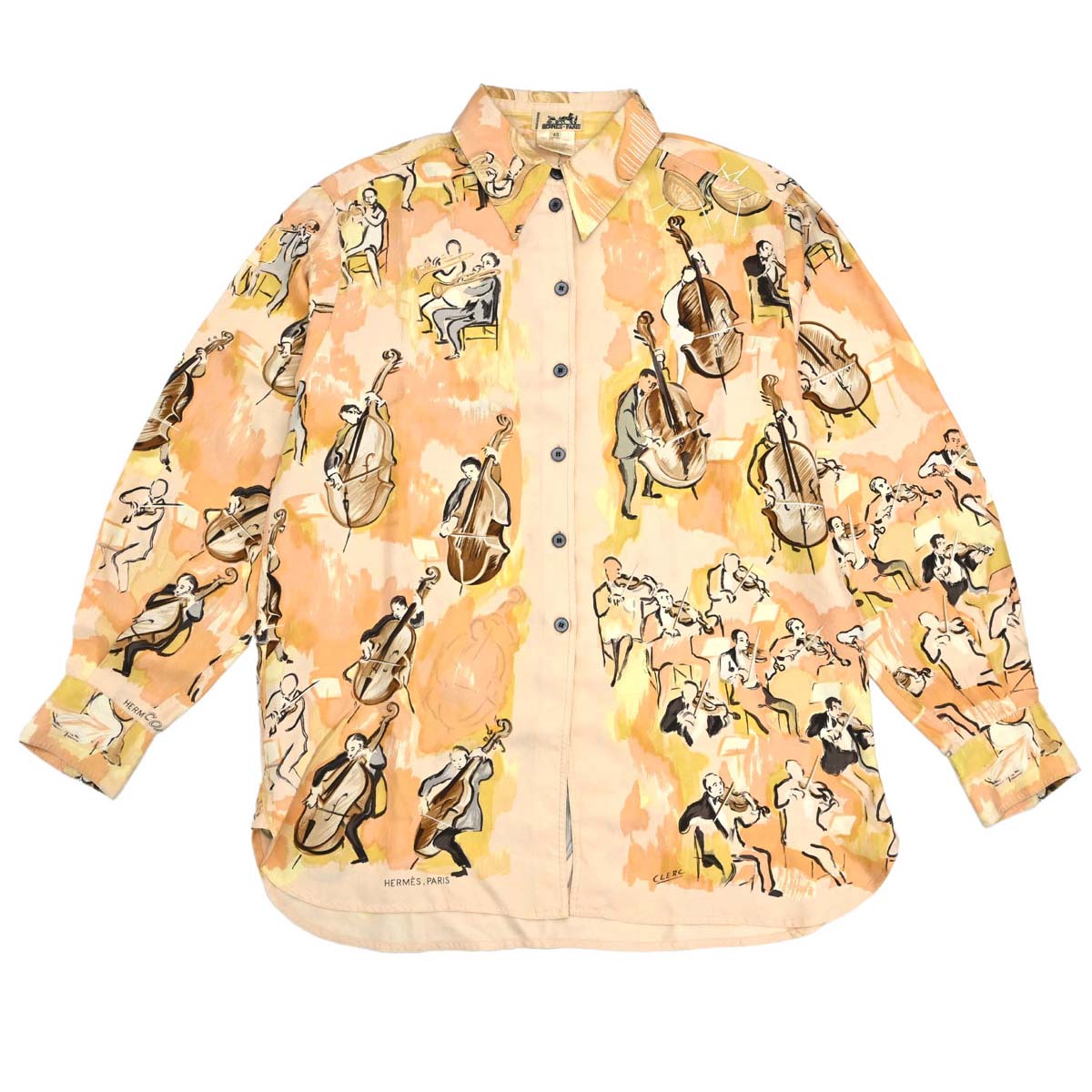Hermes Shirt Blouse Concerto Light Pink #40