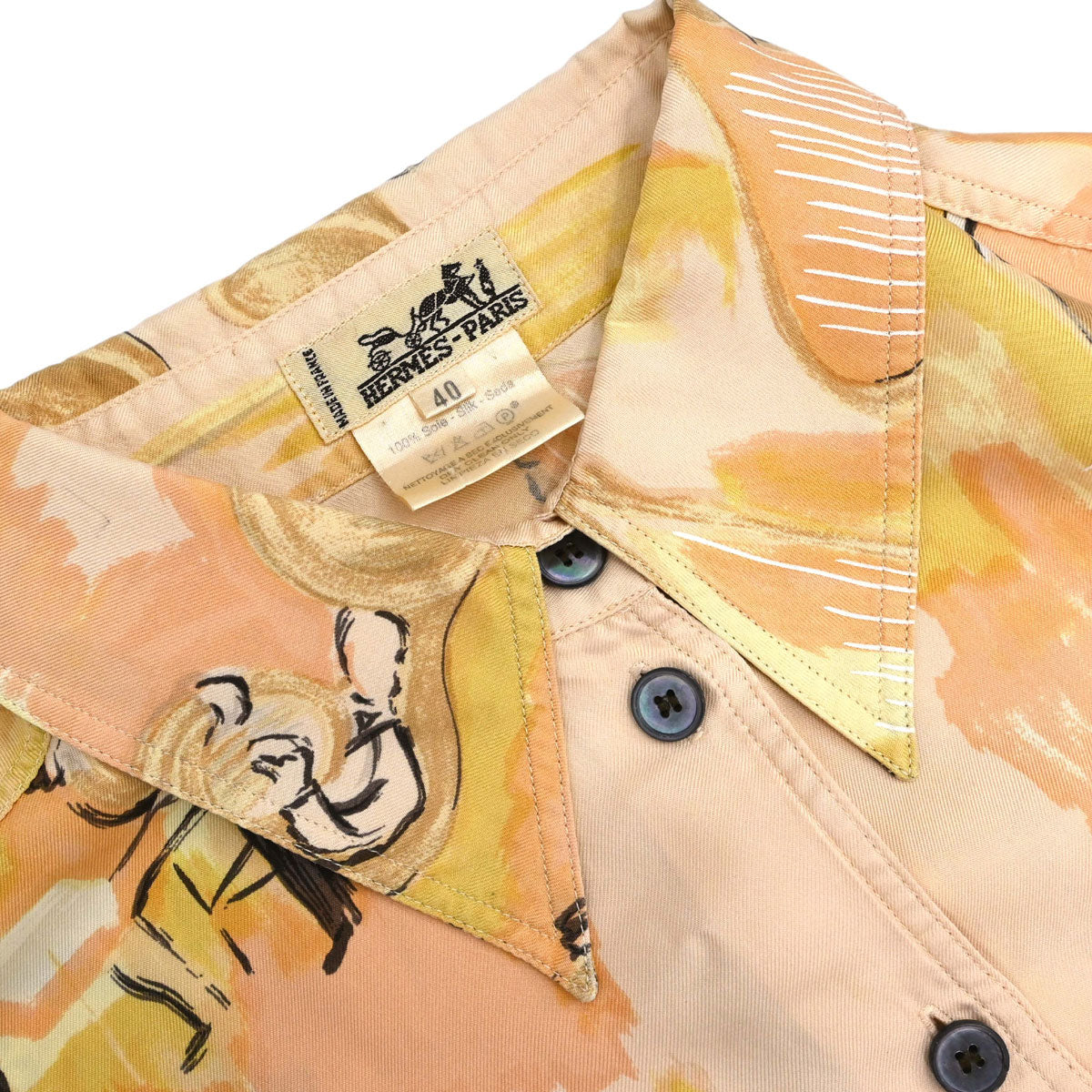 Hermes Shirt Blouse Concerto Light Pink #40