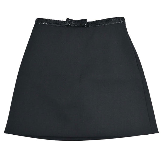 Miu Miu 2018 Sequins Mini Skirt Black #38
