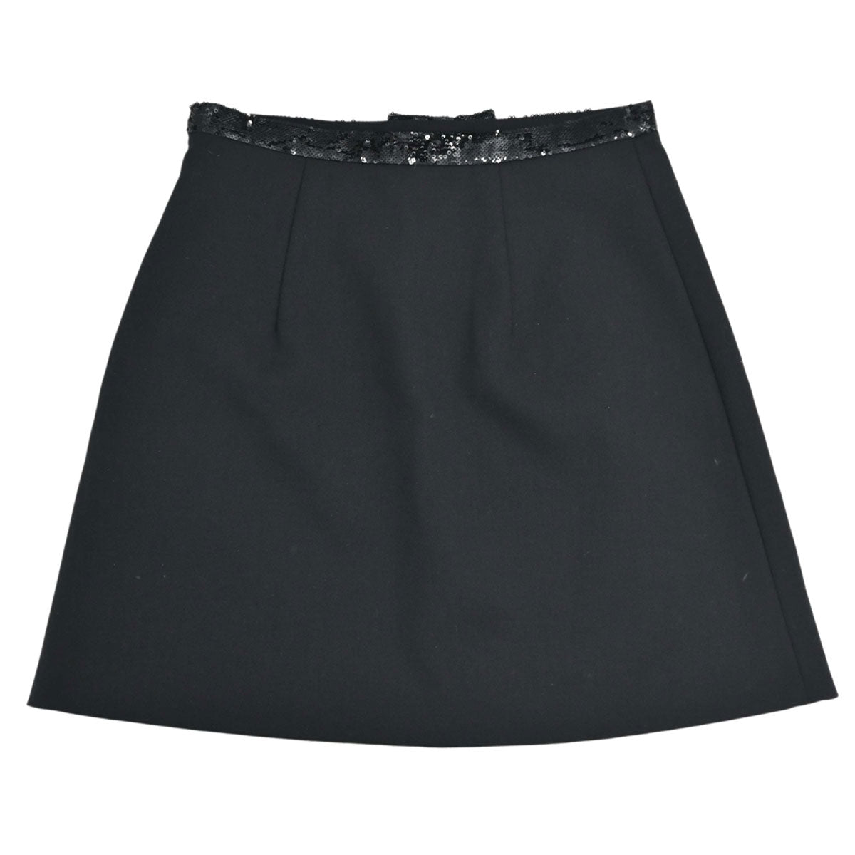 Miu Miu 2018 Sequins Mini Skirt Black #38