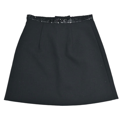 Miu Miu 2018 Sequins Mini Skirt Black #38
