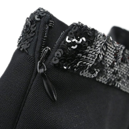 Miu Miu 2018 Sequins Mini Skirt Black #38