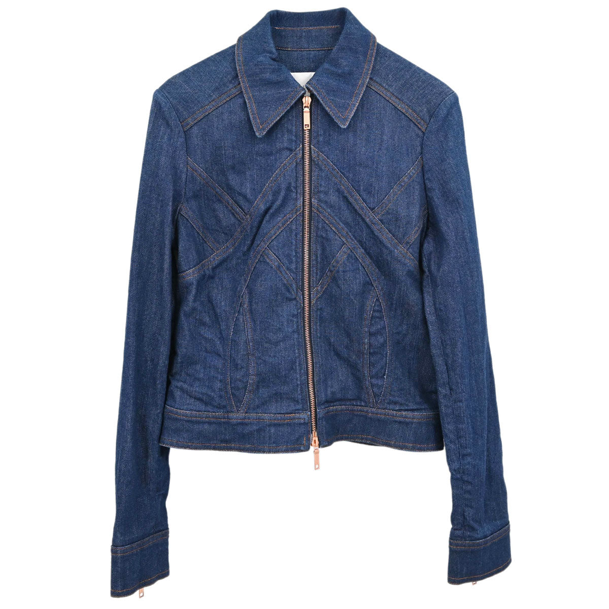Celine Zip Up Denim Jacket Indigo #38