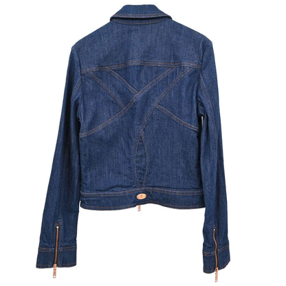 Celine Zip Up Denim Jacket Indigo #38