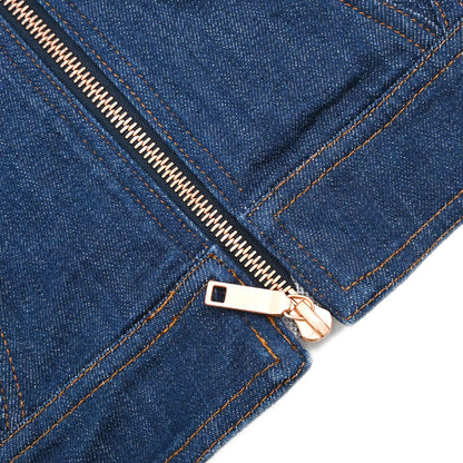 Celine Zip Up Denim Jacket Indigo #38
