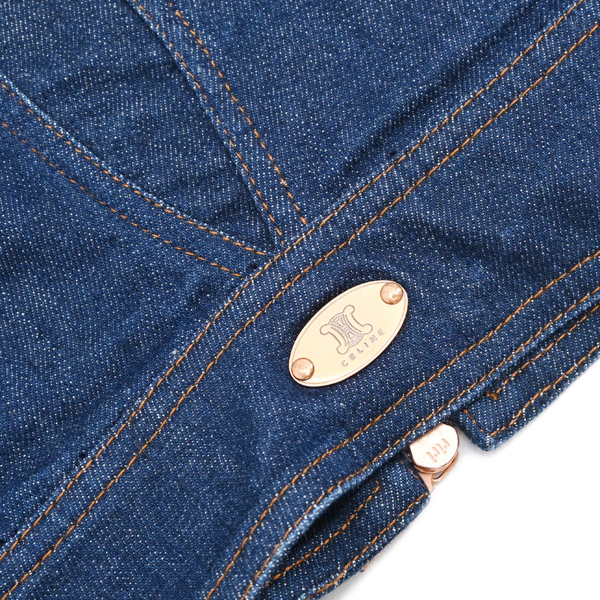 Celine Zip Up Denim Jacket Indigo #38