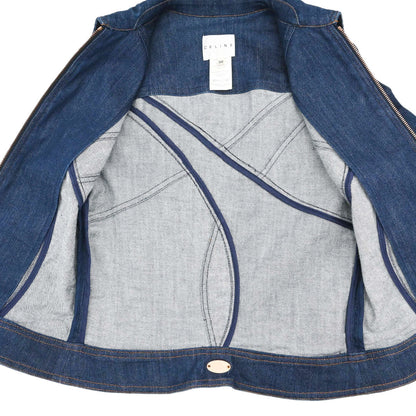 Celine Zip Up Denim Jacket Indigo #38