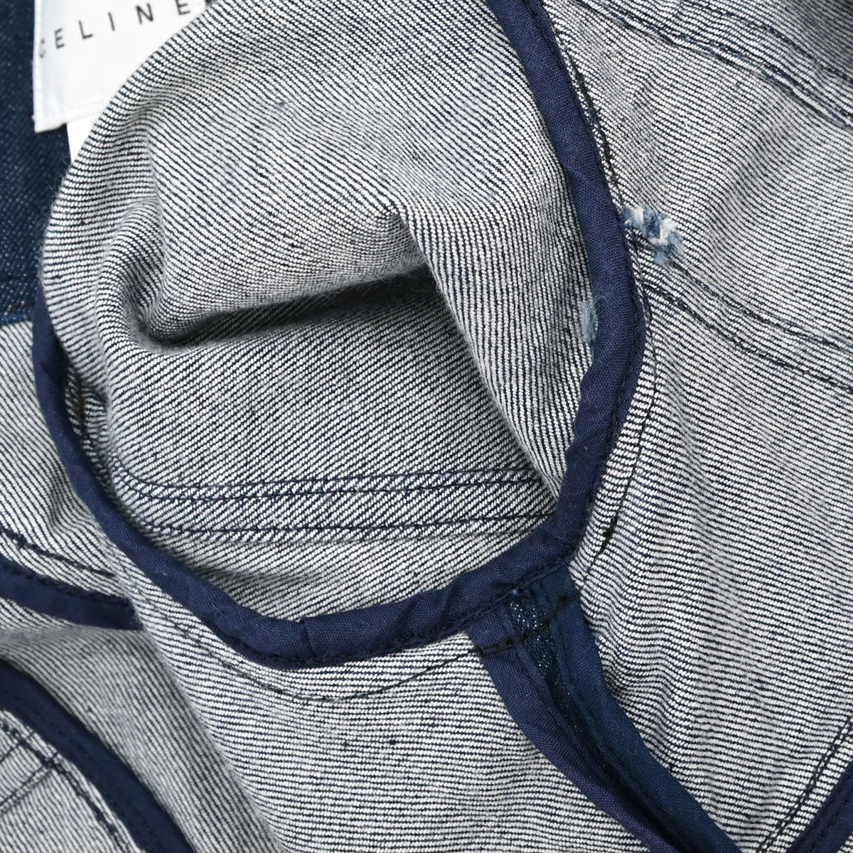 Celine Zip Up Denim Jacket Indigo #38
