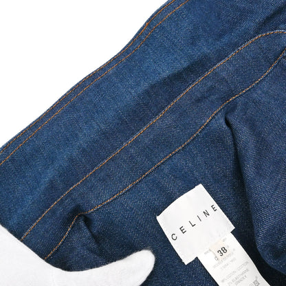 Celine Zip Up Denim Jacket Indigo #38
