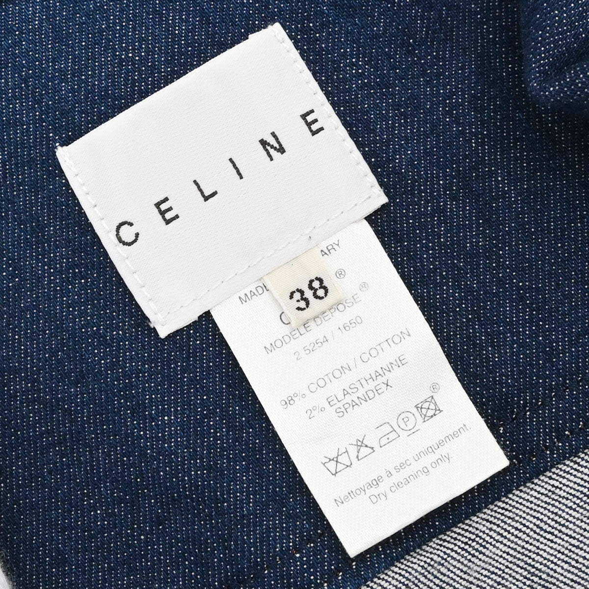 Celine Zip Up Denim Jacket Indigo #38