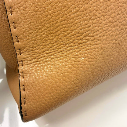 Fendi * Beige Leather Peekaboo 2way Shoulder Handbag