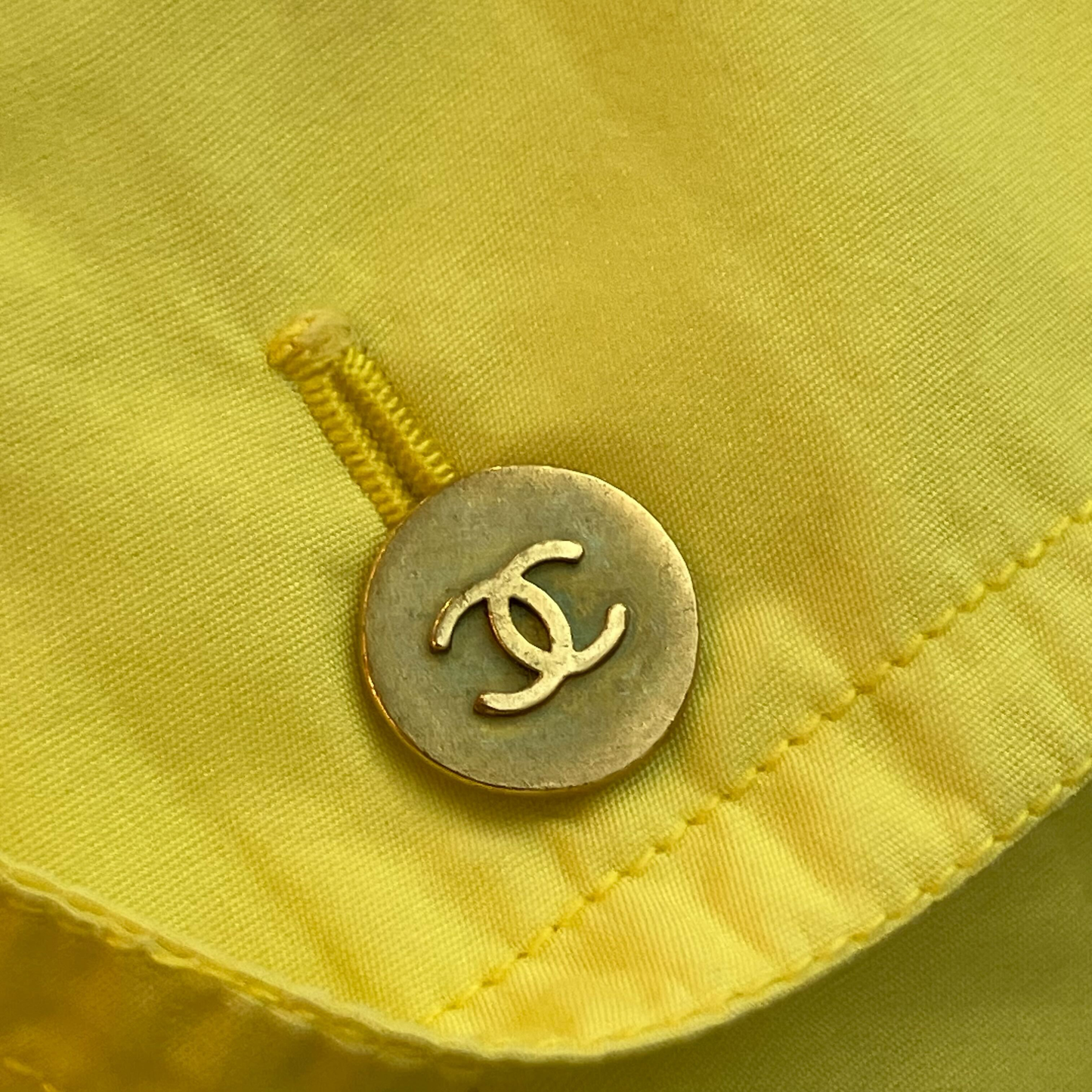 Chanel Blouse Shirt Yellow #36