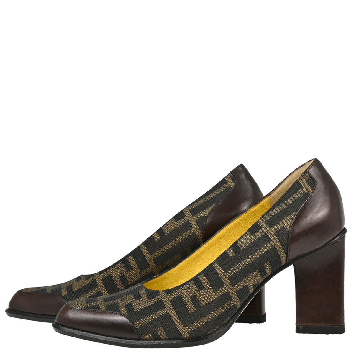 Fendi * Brown Zucca Pumps Shoes #36