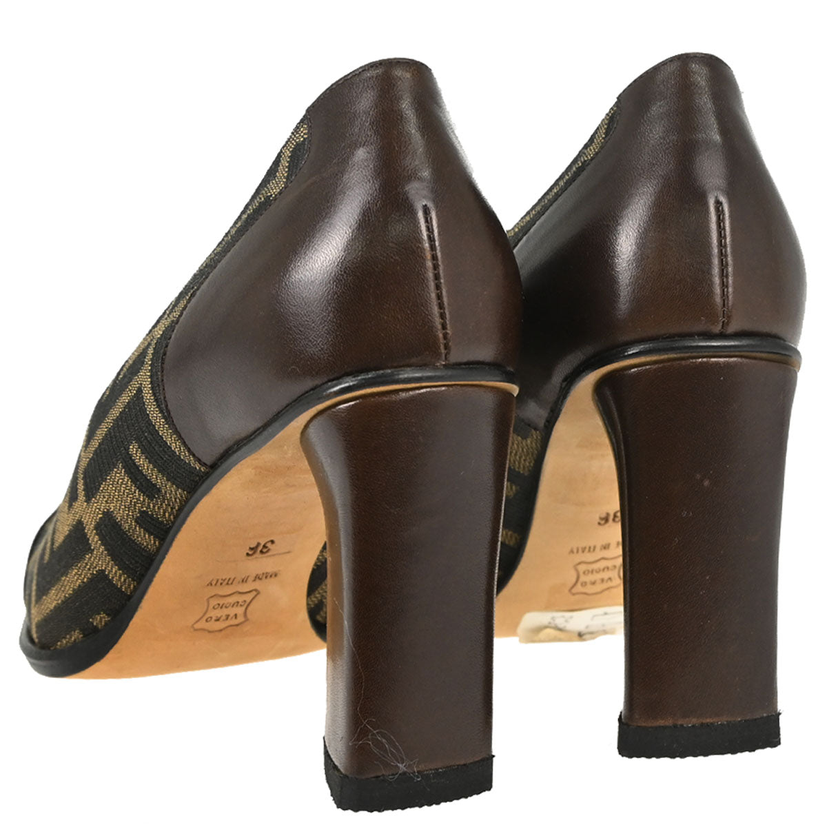 Fendi * Brown Zucca Pumps Shoes #36