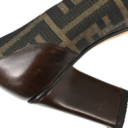Fendi * Brown Zucca Pumps Shoes #36