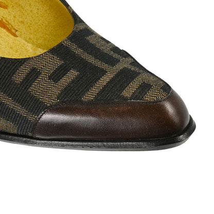 Fendi * Brown Zucca Pumps Shoes #36