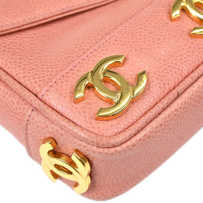 Chanel Pink Caviar Skin Triple CC Waist Bum Bag #75/30