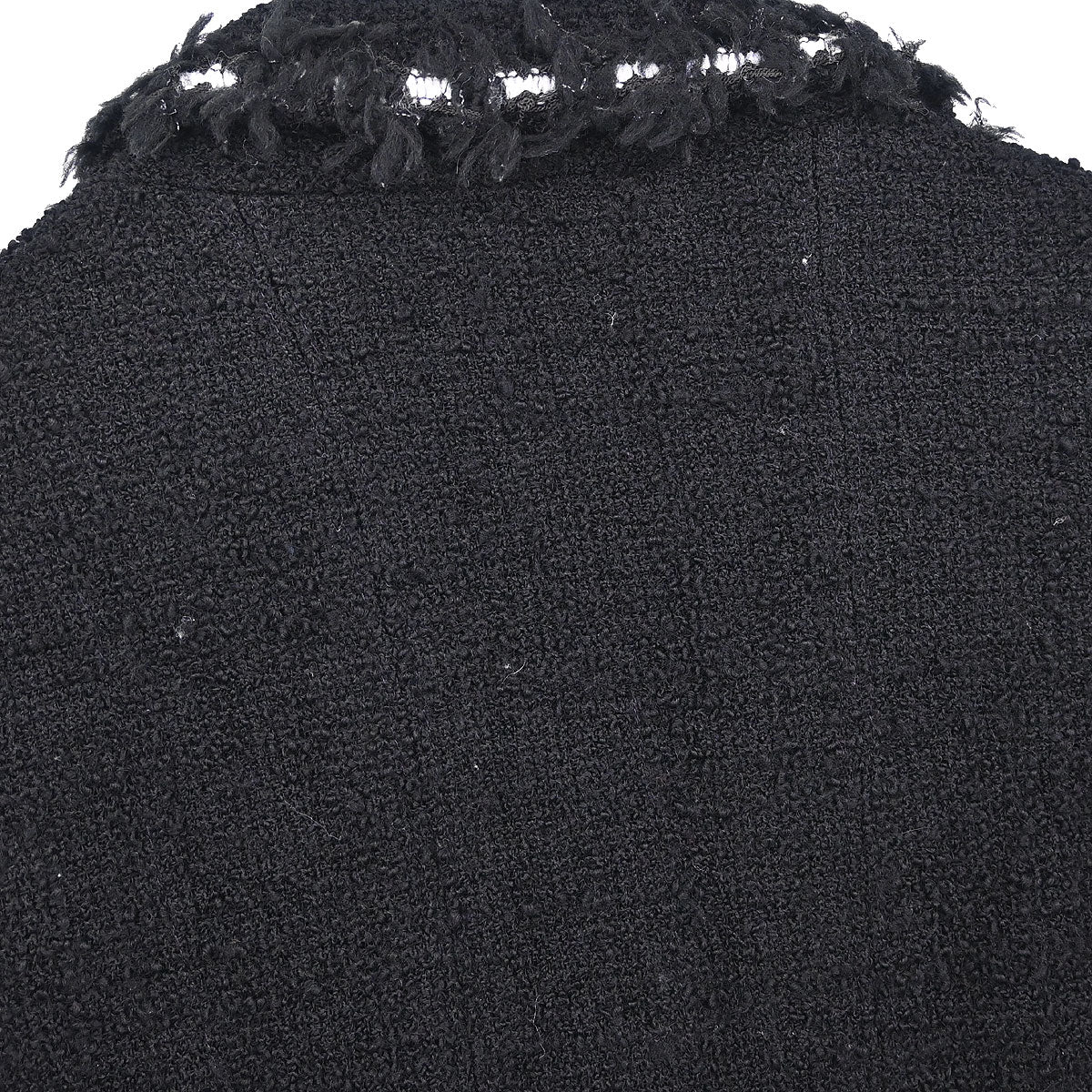 Chanel 1994 Single Breasted Jacket Tweed Black #38