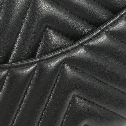 Chanel 2019 Black Lambskin Chevron Mini Classic Square Flap Shoulder Bag 17