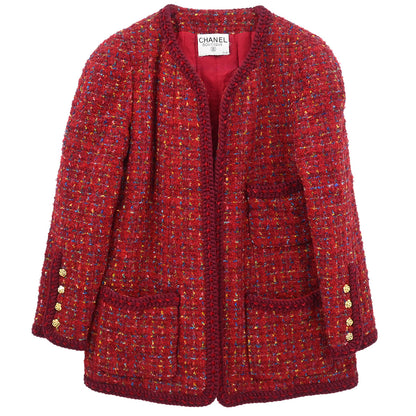 Chanel Jacket Coat Red