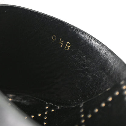 Chanel * CC Black Wood Leather Mules Shoes #39 1/2