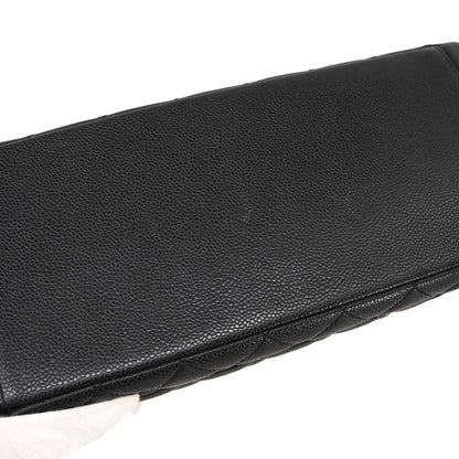 Chanel Black Caviar Skin Grand Shopping Tote GST Chain Handbag