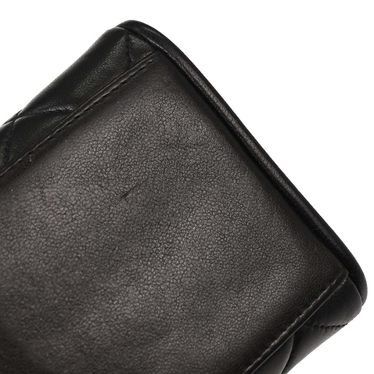 Chanel Black Lambskin Straight Flap Shoulder Bag