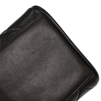 Chanel Black Lambskin Straight Flap Shoulder Bag