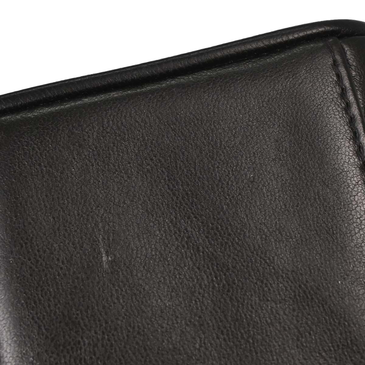Chanel Black Lambskin Straight Flap Shoulder Bag