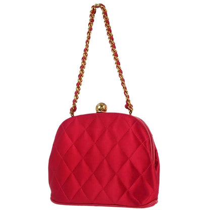 Chanel Red Satin Handbag