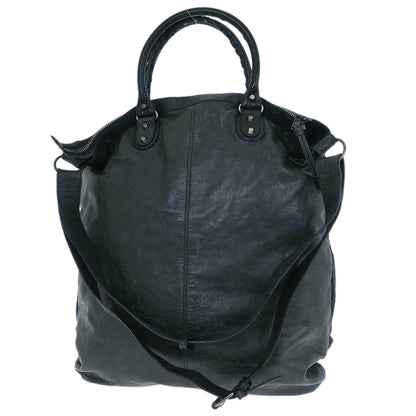 Balenciaga Green Lambskin Classic Square 2way Shoulder Handbag