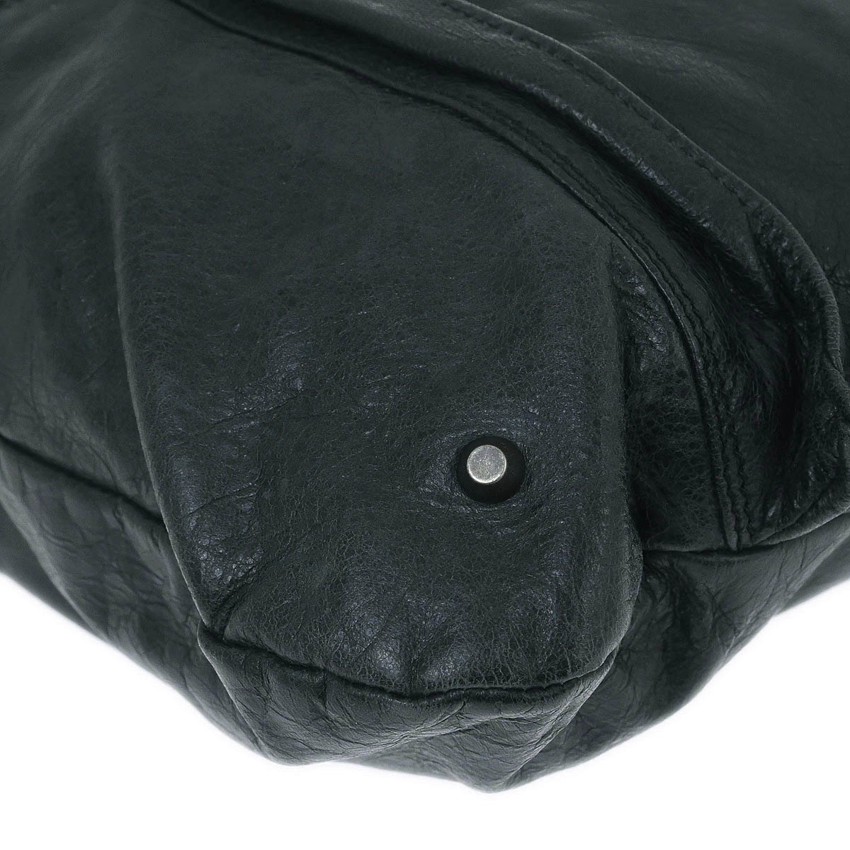 Balenciaga Green Lambskin Classic Square 2way Shoulder Handbag