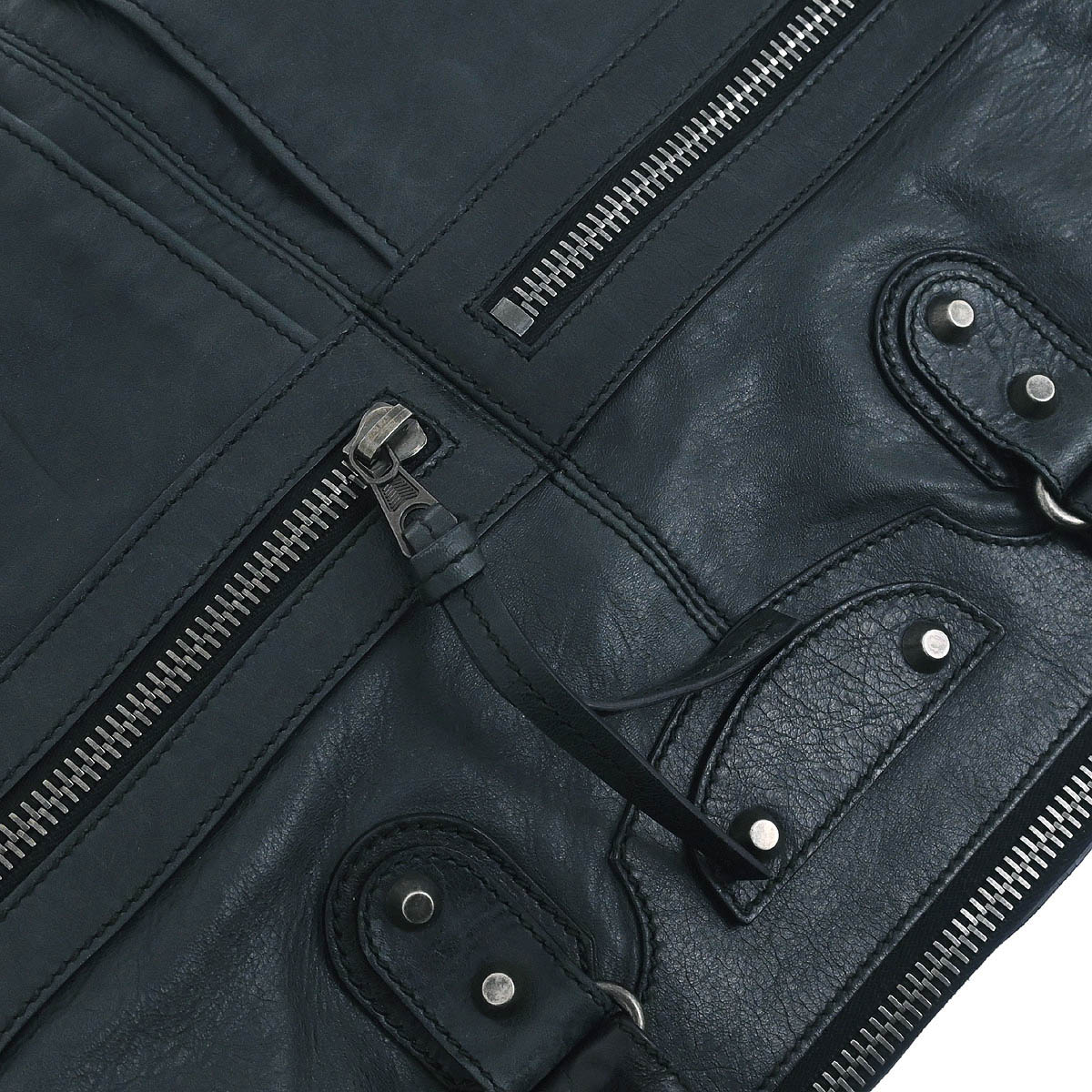 Balenciaga Green Lambskin Classic Square 2way Shoulder Handbag