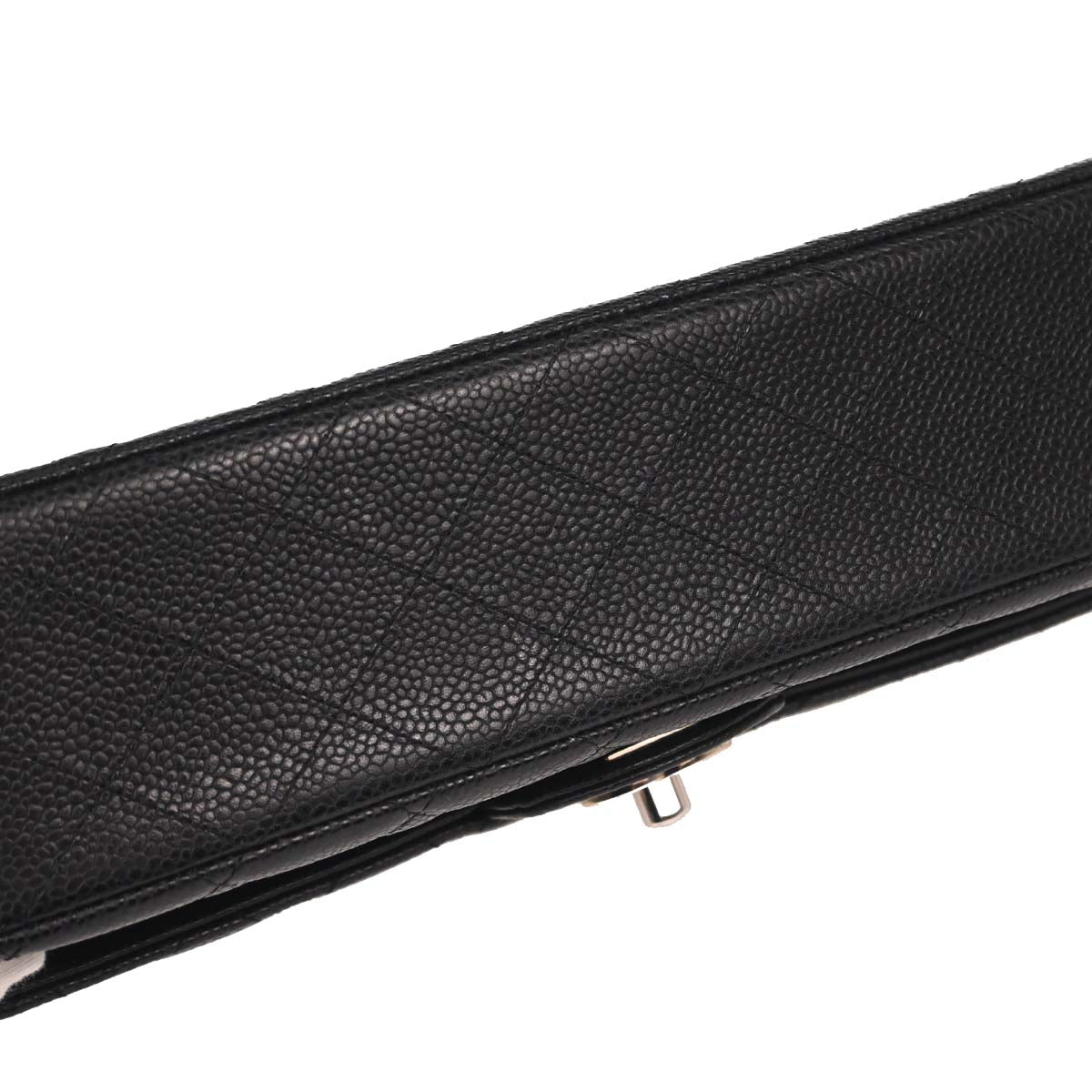 Chanel Black Caviar Skin Medium Classic Double Flap Shoulder Bag