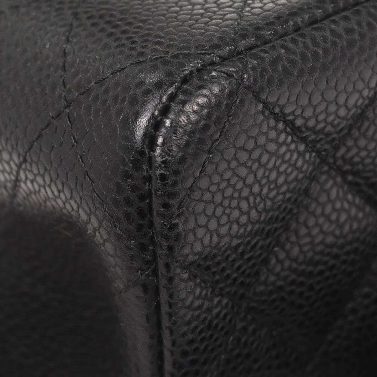 Chanel Black Caviar Skin Medium Classic Double Flap Shoulder Bag