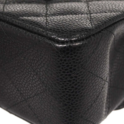 Chanel Black Caviar Skin Medium Classic Double Flap Shoulder Bag