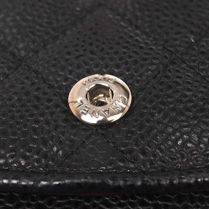 Chanel Black Caviar Skin Medium Classic Double Flap Shoulder Bag