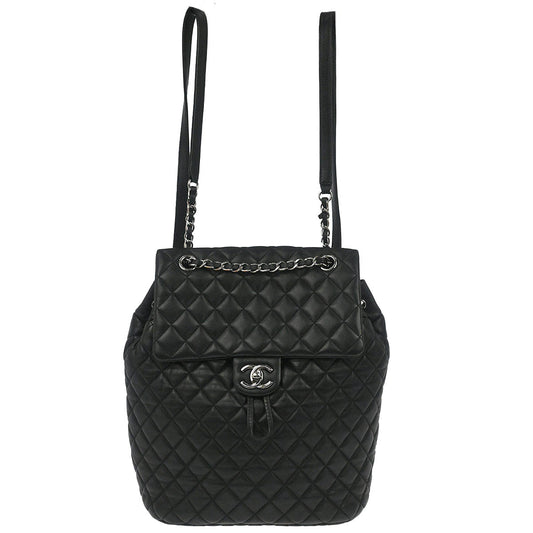 Chanel Black Lambskin Urban Spirit Backpack