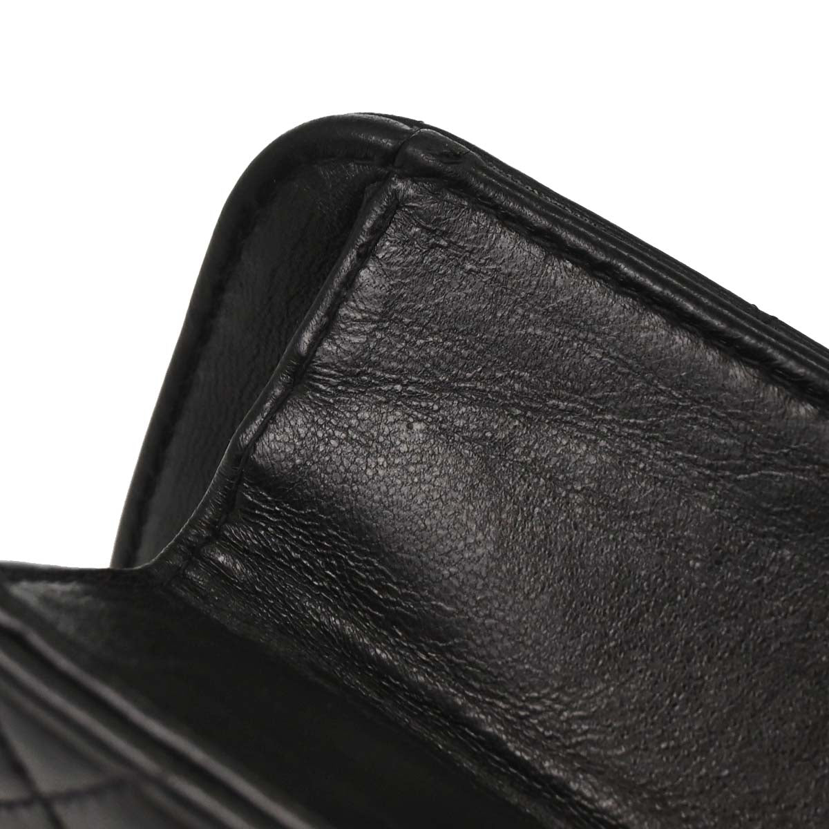 Chanel 1996-1997 Black Lambskin Pushlock Small Half Flap Shoulder Bag
