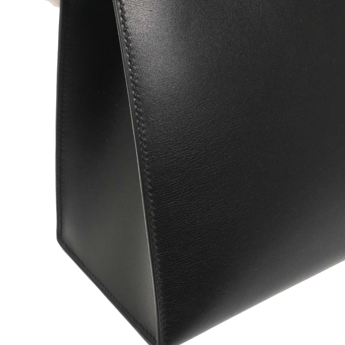 Hermes Black Box Calf Kelly 32 Sellier 2way Shoulder Handbag